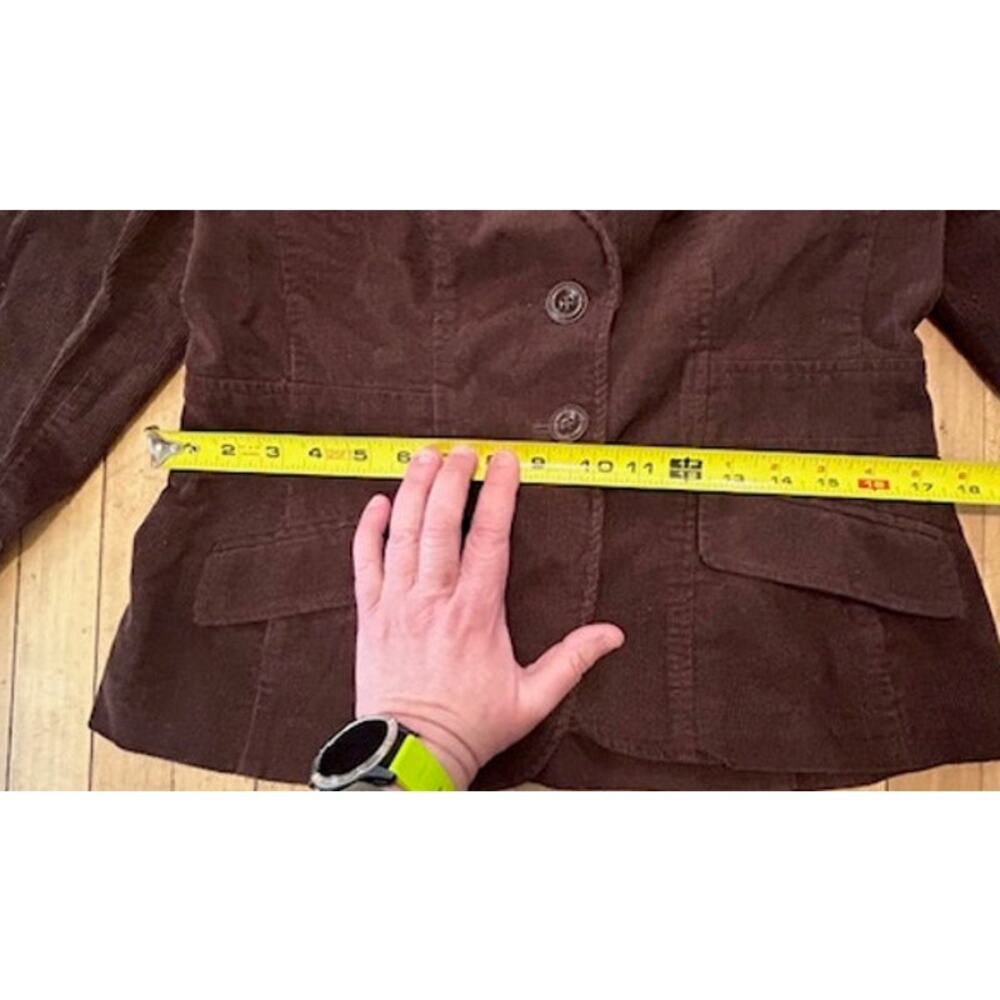 Liz Claiborne Villager Brown Corduroy Womens Cotton Blazer Size 8 - Picture 6 of 11